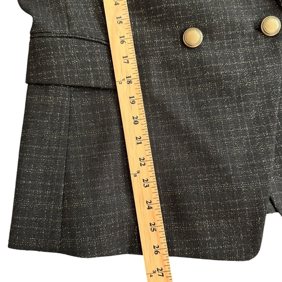Elie Tahari Blazer Jacket Women's Size 14 Gold Kissed Metallic Weave Elegant - Picture 11 of 16